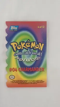 Charmander Pokemon Topps 1999 Card #4 Of 12. Die Cut. Non Holo. Blue Lable. - Image 3