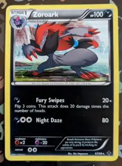 Zoroark | 67/98 | Holo | Black & White Emerging Powers | Pokemon Card NEAR MINT - Image 1