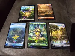 MTG Final Fantasy Choco Track Full Art Foil Land Set - 5 Card Magic Chocobo Lot - Image 1