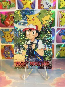 Pikachu Pokemon Vintage Playing Poker Card Charizard Nintendo - Prism Holo Back - Image 5