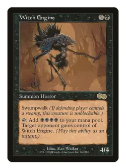 Witch Engine MTG Urza's Saga Rare LP Lightly Played Single Card - Image 1