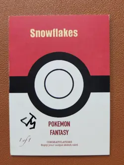 Cubone Pokemon Fantasy PSC Sketch Card by JM Full Art AR - Image 2