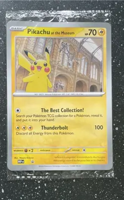 Pokemon Pikachu At The Museum Jumbo Card - Image 1