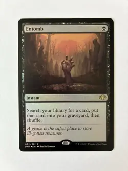 MtG *foil* Entomb NM Dominaria Remastered rare card Magic the Gathering - Image 1