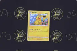Pikachu SM206 Black Star Promo Holo Pokemon Card NM/EX - Image 1