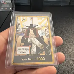 DON!! Card (Dracule Mihawk) (Gold) The Azure Sea's Seven Foil One Piece - Image 1