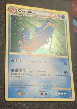 POKEMON CARD 2011 GYARADOS HOLO SWIRL 7/95 CALL OF LEGENDS - Image 3