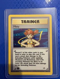 4 Pokemon Cards - Charizard, Blastoise, Misty Holos and Dark Charizard - Image 3