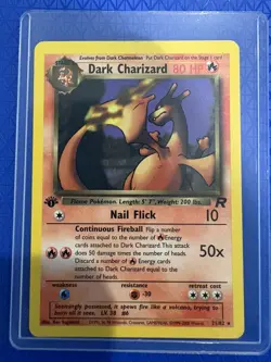 4 Pokemon Cards - Charizard, Blastoise, Misty Holos and Dark Charizard - Image 4