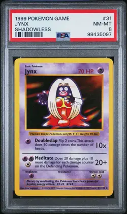 PSA 8 - Pokemon Card - Base 31/102 - JYNX (uncommon) *Shadowless* - NM-MT💥 - Image 1