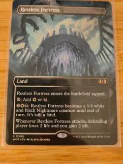 MTG Restless Fortress (Borderless) 0305 Wilds of Eldraine M/NM Free UK P&P - Image 1