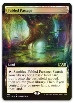 Fabled Passage (Extended Art) #386 (Foil) (NM) Core Set 2021 M21 Magic MTG - Image 1