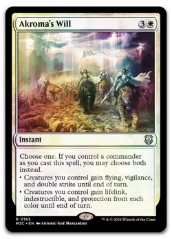 Akroma's Will (Ripple Foil) #165 (NM) Modern Horizons 3 M3C Magic MTG - Image 1