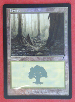 MTG Bling - Foil Old Border Retro Basic Land - Forest (348) - Odyssey -i141 - Image 1