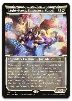 Light-Paws, Emperor's Voice (Showcase) #367 NM Kamigawa Neon Dynasty Magic MTG - Image 1