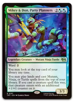 Mikey & Don, Party Planners #157 (Foil) (NM) TMT Magic MTG - Image 1
