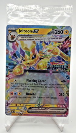 Pokemon TCG Prismatic Evolutions Jolteon EX 030/131 STAMPED Promo Sealed! - Image 1