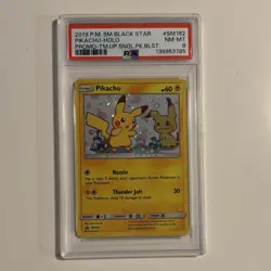 Pokemon TCG Pikachu SM Black Star Promo SM162 Holo PSA 8 2019 - Image 1