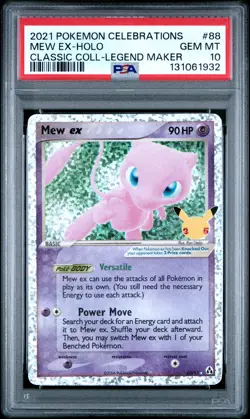 2021 POKEMON CELEBRATIONS CLASSIC COLL #88 MEW EX-HOLO PSA 10 - Image 1