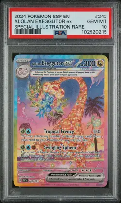 2024 POKEMON SSP EN-SURGING SPARKS #242 ALOLAN EXEGGUTOR EX PSA 10 - Image 1