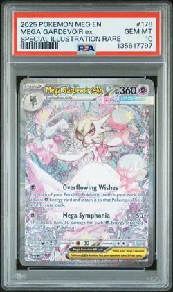 2025 POKEMON MEG EN-MEGA EVOLUTION #178 MEGA GARDEVOIR EX PSA 10 - Image 1