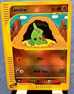 Pokemon LARVITAR 116/165 | REVERSE HOLO | LP Light Play | Expedition | 2002 - Image 1