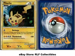 2010 Pokemon, HGSS Promos, #HGSS03 Pikachu, Holo Black Star Promo - Image 1