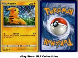 2017 Pokemon, S&M Shining Legends General Mills, #28/73 Pikachu, Holo Common - Image 1