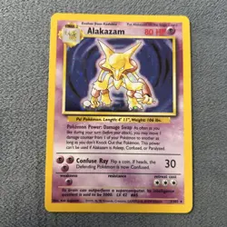 1999 Pokemon WOTC Base Set ~ Alakazam Holo Rare 1/102 ~ LP+/NM - Image 1