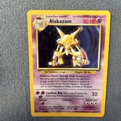 1999 Pokemon WOTC Base Set ~ Alakazam Holo Rare 1/102 ~ LP+/NM - Image 2