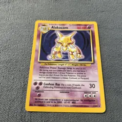 1999 Pokemon WOTC Base Set ~ Alakazam Holo Rare 1/102 ~ LP+/NM - Image 3