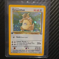 VINTAGE!! Pokemon TCG Kangaskhan Jungle Holo Rare 1st Edition 5/64 1999 Wizards - Image 1