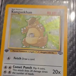 VINTAGE!! Pokemon TCG Kangaskhan Jungle Holo Rare 1st Edition 5/64 1999 Wizards - Image 2