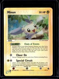 Minun - 7/97 / EX Dragon Reverse Holo Rare E SERIES 2003 (NM) / Pokemon TCG - Image 1