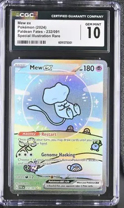 POKEMON CGC 10 Gem Mint 2024 SV Paldean Fates Mew ex 232/091 SIR Bubble Mew - Image 1