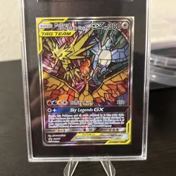 2019 Pokemon Black Star Promo #SM210 Moltres Zapdos Articuno GX ETB FA SGC 10 #S - Image 2