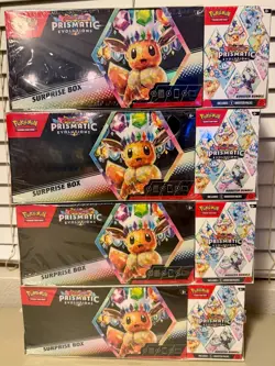 Pokemon Scarlet & Violet Prismatic Evolutions Booster Bundle & Surprise Box - Image 1