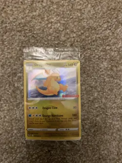 Pokemon TCG Dragonite 131/195 Holo - Silver Tempest GameStop Promo Stamp Sealed - Image 1