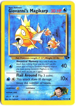 Giovanni's Magikarp 73/132 Common Gym Challenge Pokemon - Image 1