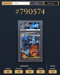 Pokemon 2025 Phantasmal Flames Mega Charizard X EX #125 Ace Grading 10 Gem Mint - Image 4