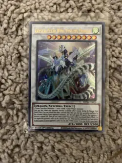 Yugioh Crystal Clear Wing Synchro Dragon LED8-EN005 1st Edition Ghost Rare NM - Image 1