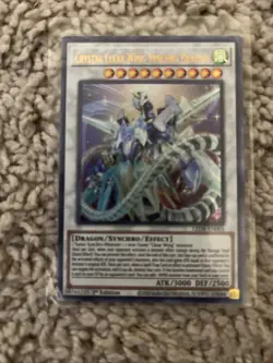 Yugioh Crystal Clear Wing Synchro Dragon LED8-EN005 1st Edition Ghost Rare NM - Image 2