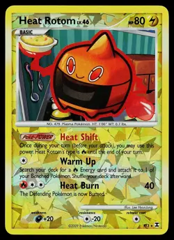 Pokemon Card - Heat Rotom Rising Rivals RT3 Ultra Rare Cracked Ice Reverse Holo - Image 1