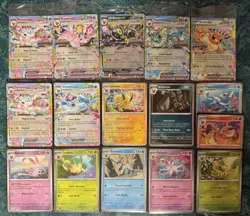 POKEMON PRISMATIC EVOLUTIONS JOLTEON MASTER BALL UMBREON STAMPED PROMO CARD LOT - Image 1