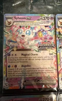 POKEMON PRISMATIC EVOLUTIONS JOLTEON MASTER BALL UMBREON STAMPED PROMO CARD LOT - Image 2
