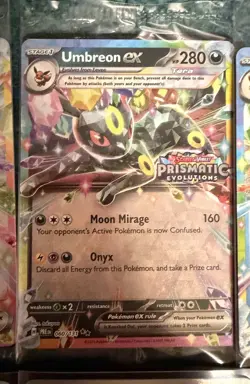 POKEMON PRISMATIC EVOLUTIONS JOLTEON MASTER BALL UMBREON STAMPED PROMO CARD LOT - Image 4