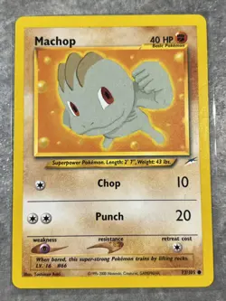Machop 73/105 Pokemon TCG Vintage Card Neo Destiny Regular (Light Play) 3 - Image 1