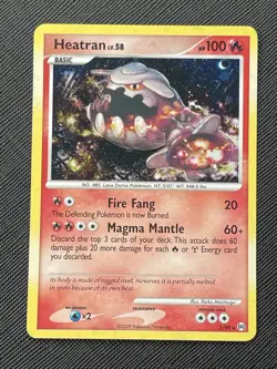 Pokemon TCG Heatran Holo Rare Card 3/99 Platinum Arceus 2009 - Image 1