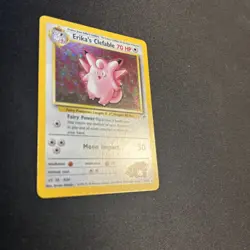 Pokemon Erika's Clefable Gym Heroes 003/132 Holo Rare Card NM Super clean front - Image 5