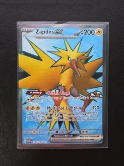 Pokemon TCG Zapdos EX Full Art Ultra Rare Holo Card 192/165 Scarlet & Violet 151 - Image 1